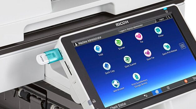Ricoh MPC3504 Colour Laser Printer Touch Screen